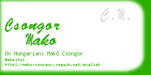 csongor mako business card