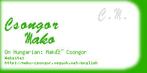 csongor mako business card